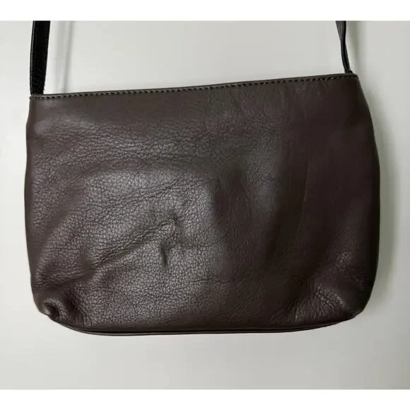 Sequoia Harmony Crossbody Purse - Soft Brown Leather, Zip Top - Picture 2 of 10